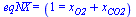 eqNX = (1 = `+`(x[O2], x[CO2]))