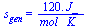 s[gen] = `+`(`/`(`*`(0.12e3, `*`(J_)), `*`(mol_, `*`(K_))))