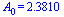 A[0] = 2.3809523809523809524