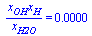 `/`(`*`(x[OH], `*`(x[H])), `*`(x[H2O])) = 0.12e-4