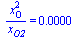 `/`(`*`(`^`(x[O], 2)), `*`(x[O2])) = 0.24e-4