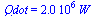 Qdot = `+`(`*`(0.20e7, `*`(W_)))