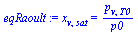x[v, sat] = `/`(`*`(p[v, T0]), `*`(p0))