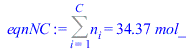 Sum(n[i], i = 1 .. C) = `+`(`*`(34.37, `*`(mol_)))