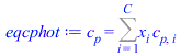 c[p] = Sum(`*`(x[i], `*`(c[p, i])), i = 1 .. C)