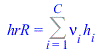hrR = Sum(`*`(nu[i], `*`(h[i])), i = 1 .. C)