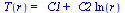 T(r) = `+`(_C1, `*`(_C2, `*`(ln(r))))