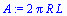 `+`(`*`(2, `*`(Pi, `*`(R, `*`(L)))))