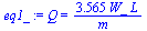 Q = `+`(`/`(`*`(3.565, `*`(W_, `*`(L))), `*`(m_)))