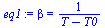 beta = `/`(1, `*`(`+`(T, `-`(T0))))