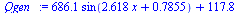 `+`(`*`(686.1, `*`(sin(`+`(`*`(2.618, `*`(x)), .7855)))), 117.8)