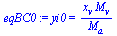yi0 = `/`(`*`(x[v], `*`(M[v])), `*`(M[a]))