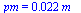 pm = `+`(`*`(0.22e-1, `*`(m_)))