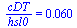 `/`(`*`(cDT), `*`(hsl0)) = 0.60e-1