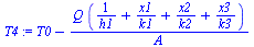 `+`(T0, `-`(`/`(`*`(Q, `*`(`+`(`/`(1, `*`(h1)), `/`(`*`(x1), `*`(k1)), `/`(`*`(x2), `*`(k2)), `/`(`*`(x3), `*`(k3))))), `*`(A))))