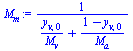 `/`(1, `*`(`+`(`/`(`*`(y[v, 0]), `*`(M[v])), `/`(`*`(`+`(1, `-`(y[v, 0]))), `*`(M[a])))))
