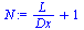 `+`(`/`(`*`(L), `*`(Dx)), 1)