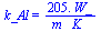 k_Al = `+`(`/`(`*`(205., `*`(W_)), `*`(m_, `*`(K_))))