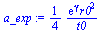 `+`(`/`(`*`(`/`(1, 4), `*`(exp(gamma), `*`(`^`(r0, 2)))), `*`(t0)))