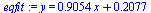 y = `+`(`*`(.90543421705194590532, `*`(x)), .20772055840748281261)