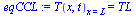 T(x, t)[x = L] = TL