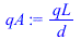 `/`(`*`(qL), `*`(d))