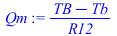 `/`(`*`(`+`(TB, `-`(Tb))), `*`(R12))