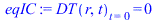 DT(r, t)[t = 0] = 0