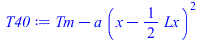 `+`(Tm, `-`(`*`(a, `*`(`^`(`+`(x, `-`(`*`(`/`(1, 2), `*`(Lx)))), 2)))))