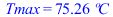 Tmax = `+`(`*`(75.2580682, `*`(�C)))