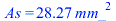 As = `+`(`*`(28.27433388, `*`(`^`(mm_, 2))))