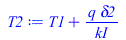 `+`(T1, `/`(`*`(q, `*`(delta2)), `*`(kI)))