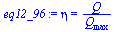 eta = `/`(`*`(Q), `*`(Q[max]))