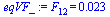 F[12] = 0.2265103840e-1
