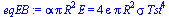 `*`(alpha, `*`(Pi, `*`(`^`(R, 2), `*`(E)))) = `+`(`*`(4, `*`(epsilon, `*`(Pi, `*`(`^`(R, 2), `*`(sigma, `*`(`^`(Tst, 4))))))))