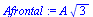 `*`(A, `*`(`^`(3, `/`(1, 2))))