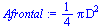 `+`(`*`(`/`(1, 4), `*`(Pi, `*`(`^`(D, 2)))))