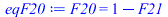 F20 = `+`(1, `-`(F21))