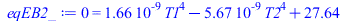 0 = `+`(`*`(0.1660704550e-8, `*`(`^`(T1, 4))), `-`(`*`(0.5670000000e-8, `*`(`^`(T2, 4)))), 27.64028755)