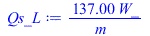 `+`(`/`(`*`(137.0, `*`(W_)), `*`(m_)))