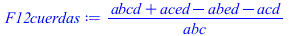 `/`(`*`(`+`(abcd, aced, `-`(abed), `-`(acd))), `*`(abc))