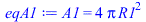 A1 = `+`(`*`(4, `*`(Pi, `*`(`^`(R1, 2)))))