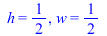 h = `/`(1, 2), w = `/`(1, 2)
