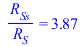 `/`(`*`(R[Ss]), `*`(R[S])) = 3.872580531