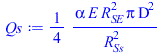 `+`(`/`(`*`(`/`(1, 4), `*`(alpha, `*`(E, `*`(`^`(R[SE], 2), `*`(Pi, `*`(`^`(D, 2))))))), `*`(`^`(R[Ss], 2))))