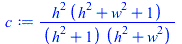 `/`(`*`(`^`(h, 2), `*`(`+`(`*`(`^`(h, 2)), `*`(`^`(w, 2)), 1))), `*`(`+`(`*`(`^`(h, 2)), 1), `*`(`+`(`*`(`^`(h, 2)), `*`(`^`(w, 2))))))