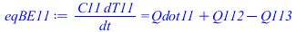`/`(`*`(C11, `*`(dT11)), `*`(dt)) = `+`(Qdot11, Q112, `-`(Q113))