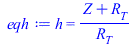Typesetting:-mprintslash([eqh := h = `/`(`*`(`+`(Z, R[T])), `*`(R[T]))], [h = `/`(`*`(`+`(Z, R[T])), `*`(R[T]))])