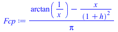 `/`(`*`(`+`(arctan(`/`(1, `*`(x))), `-`(`/`(`*`(x), `*`(`^`(`+`(1, h), 2)))))), `*`(Pi))