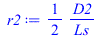 `+`(`/`(`*`(`/`(1, 2), `*`(D2)), `*`(Ls)))